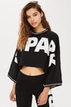 Topshop Cropped Oversized Logo T-shirt By Ivy Park
