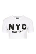 Topshop Nyc Cropped Tee