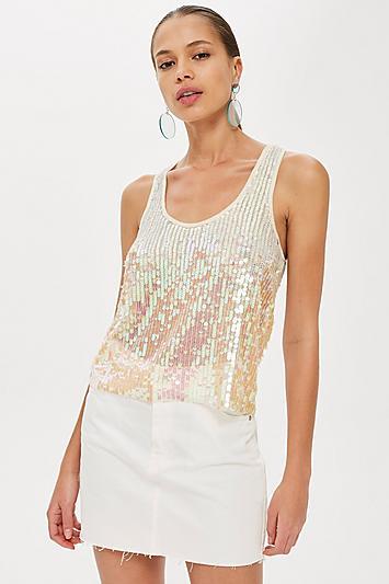 Topshop Iridescent Racer Vest