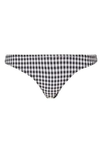 Topshop Gingham Bikini Bottoms
