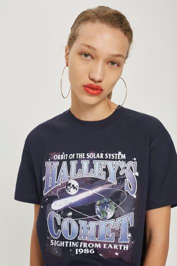 Topshop Halley's Space T-shirt By Tee & Cake