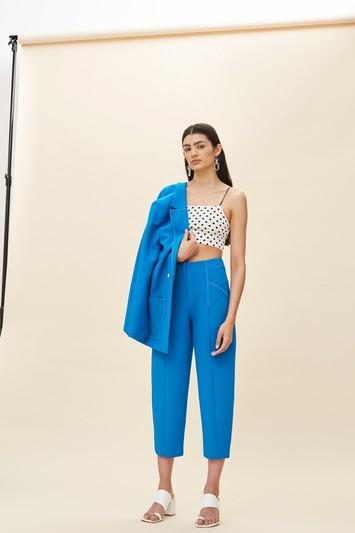 Topshop Contrast Stitch Suit Trousers
