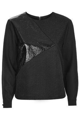 Topshop Hybrid Airtex Sweatshirt