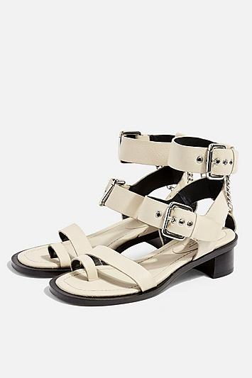 Topshop Forever Black Chain Sandals