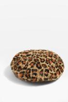 Topshop Faux Fur Leopard Print Beret