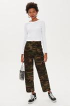 Topshop Corduroy Camouflage Trousers