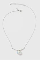 Topshop Clear Ball Curve Necklace