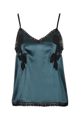 Topshop Lace Embroidered Pyjama Cami
