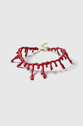 Topshop *halloween Blood Drip Choker