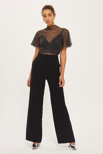 Topshop High Waist Wide Leg Pants