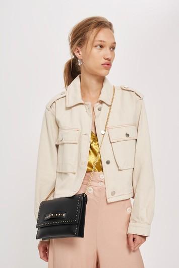 Topshop Harley Studded Clutch Bag
