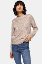 Topshop Knitted Frill Neck Jumper