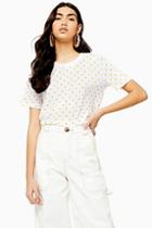 Selected Femme *100% Organic Cotton Dotty T-shirt By Selected Femme