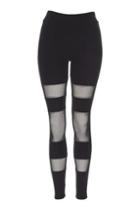 Topshop Mesh Panel Ponte Leggings