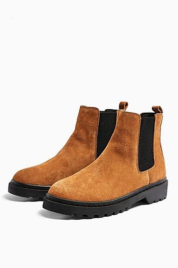 Topshop Bramble Leather Chelsea Boots