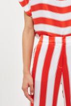 Topshop *silk Satin Stripe Trousers By Boutique
