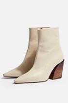 Topshop Henley Leather Western Boots