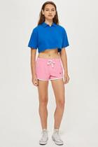 Topshop Heart Embroidered Runners Shorts