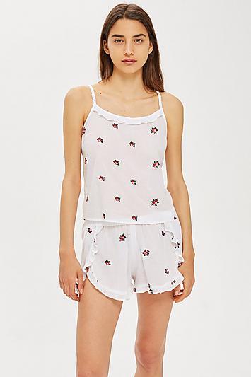 Topshop Embroidered Camisole Top
