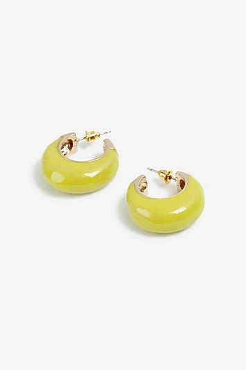 Topshop Mini Enamel Hoop Earrings