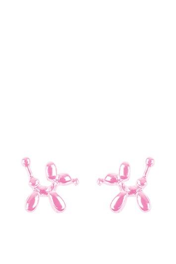 Topshop *pink Balloon Dog Earrings By Skinnydip