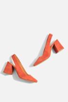 Topshop Gainor Rust Slingback Heeled Shoes