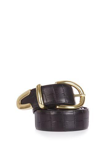 Topshop Leather Croc Jeans Belt