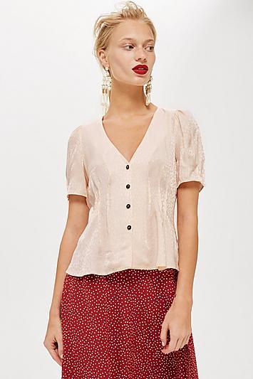 Topshop Leopard Print Jacquard Shirt