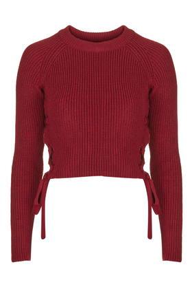 Topshop Eyelet Tie Side Crop