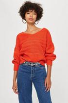 Topshop V-neck Stitch Detail Top