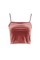 Topshop Tall Velvet Square Neck Camisole Top