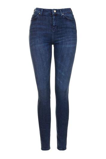 Topshop Moto Dusky Blue Jamie Jeans