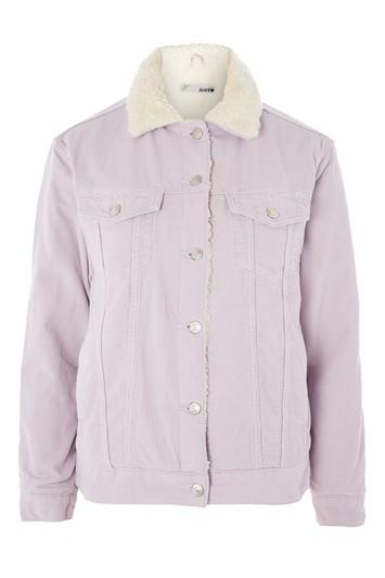 Topshop Moto Denim Cord Jacket