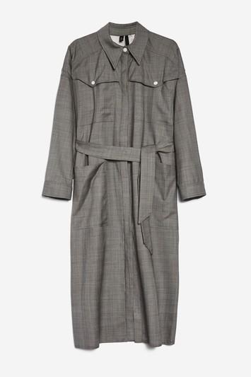 Topshop *check Coat Dress By Boutique