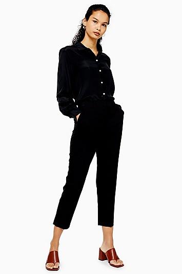 Topshop Black Cigarette Smart Trousers