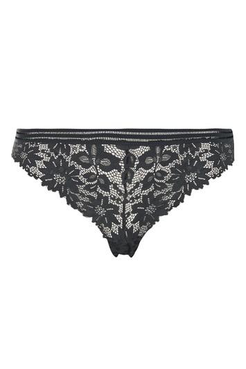 Topshop Floral Lace Brazilian Knickers