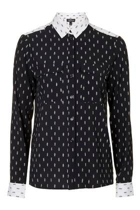 Topshop Tall Arrow Print Shirt
