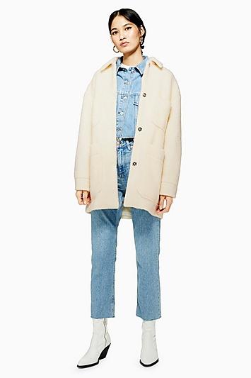 Topshop Brushed Coat