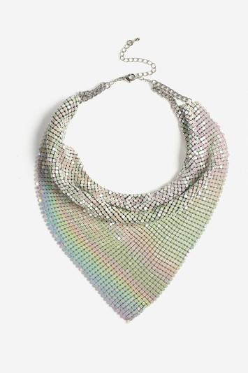 Topshop White Chainmail Scarf Necklace