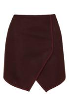 Topshop Angled Wrap Airtex Mini Skirt