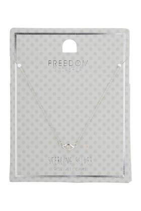 Topshop Sterling Silver Oval Ditsy Necklace
