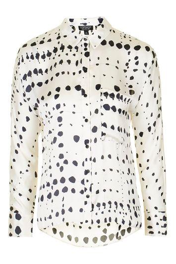 Topshop Tall Dalmation Slouch Shirt