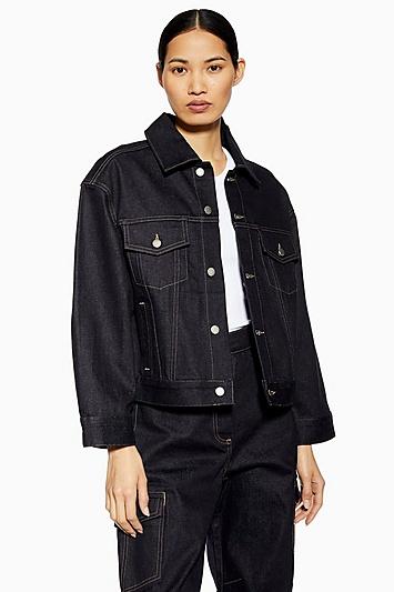 Topshop *indigo Denim Jacket By Boutique