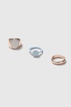 Topshop Rubberised Ring Pack