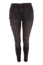 Topshop Moto Washed Black Jeans