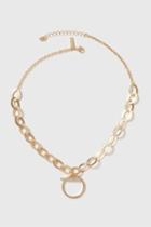 Topshop Rhinestone T-bar Chain Necklace