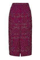 Topshop Pinstud Split Midi Skirt