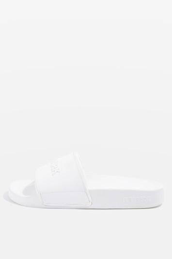 Topshop Embossed Slider Shoes By Ivy Park