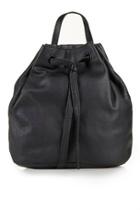 Topshop Leather Drawstring Bucket Bag