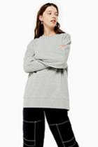Topshop Grey Boyfriend Oversized Sweatshirt